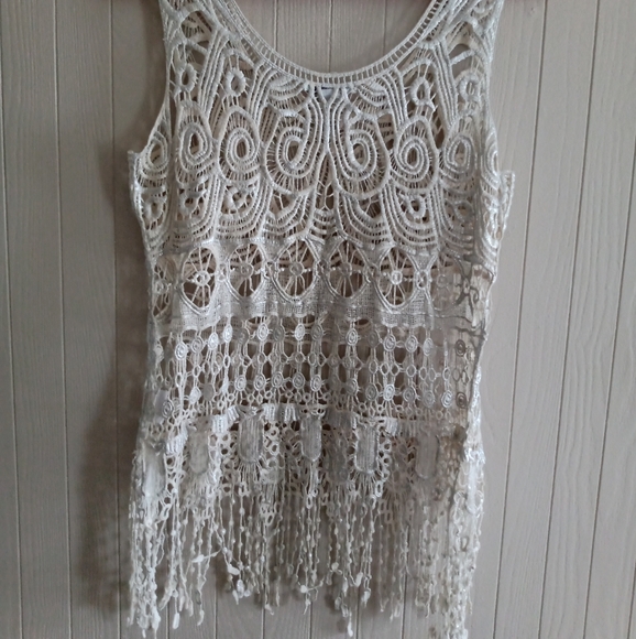 Bar III Crochet Boho Blouse - Picture 2 of 4